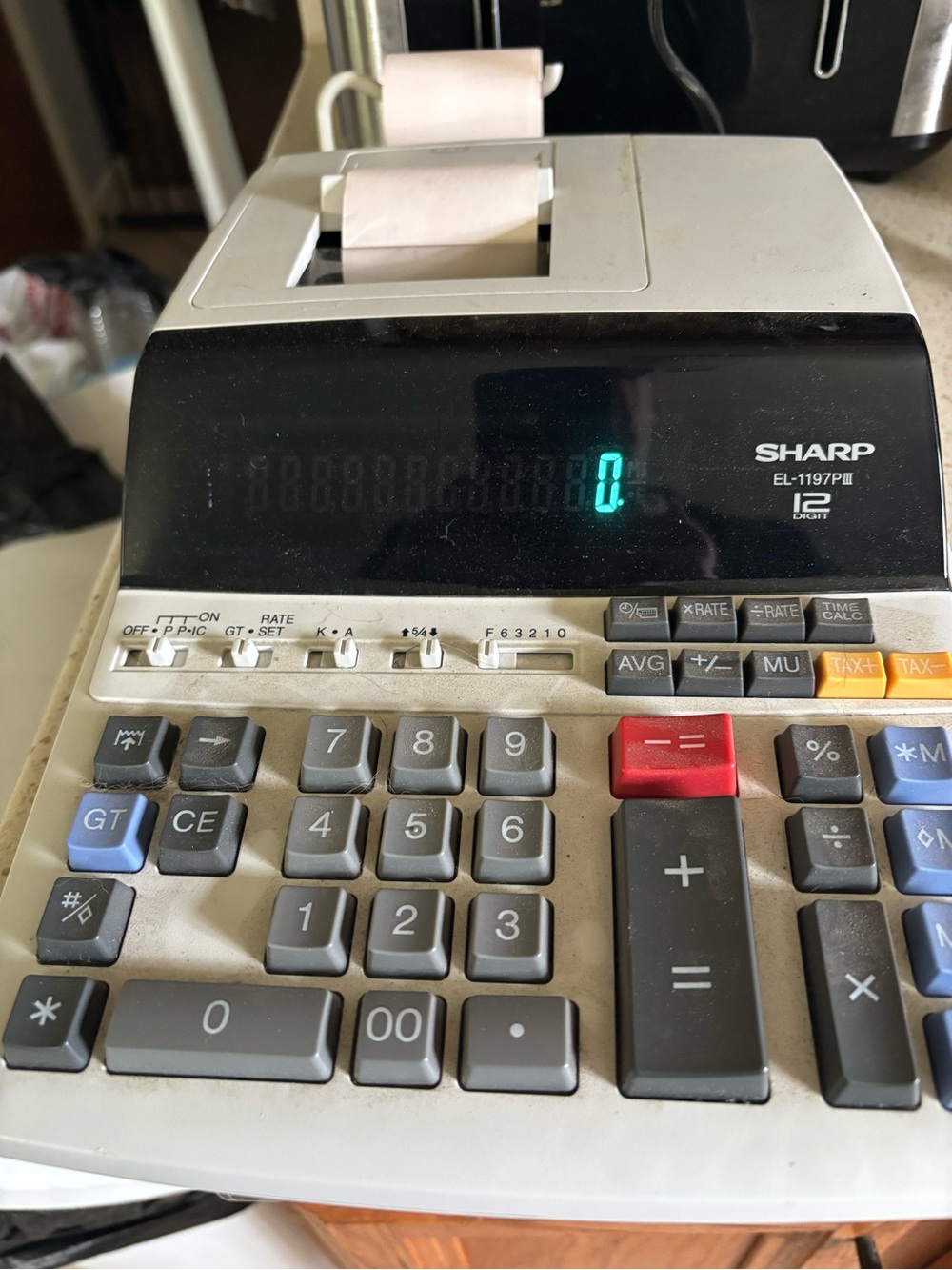 Sharp EL-1197PII 12-Digit Printing Calculator in Gray